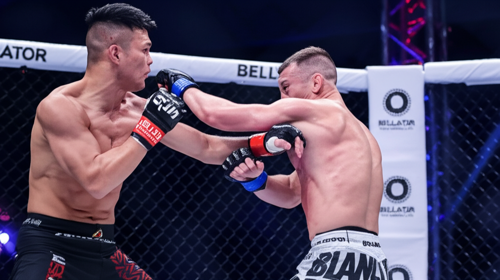 Action shot from Bellator event