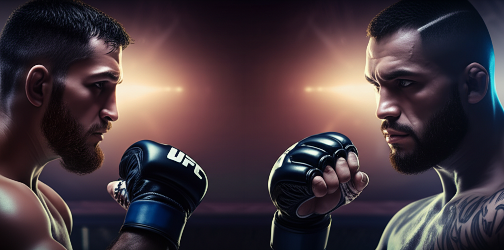 Intense face off between MMA fighters