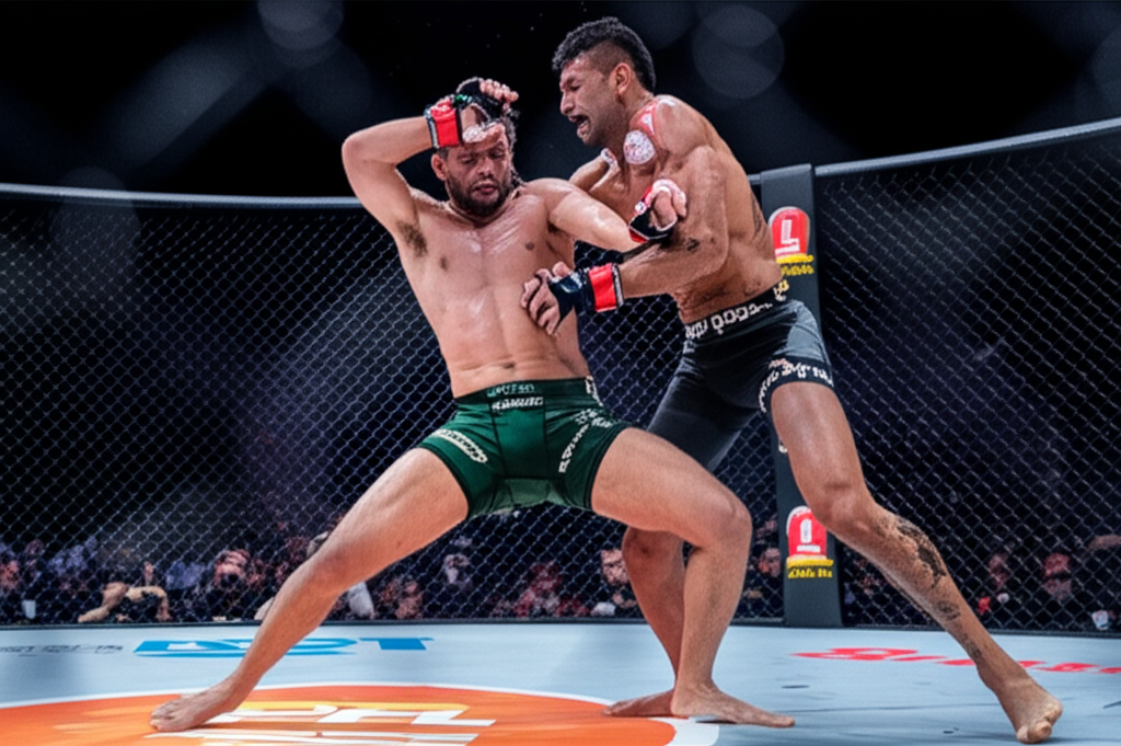 Championship moment from PFL event